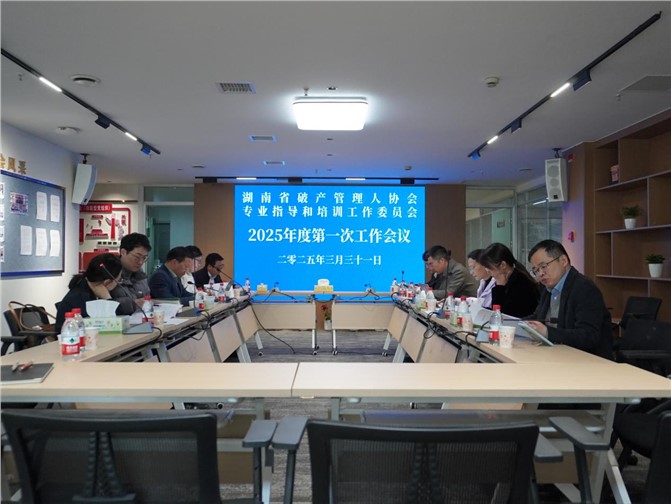 湖南省破产管理人协会专业指导与培训专门委员会召开2025年第一次全体会议